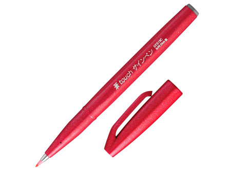 PentelArts Stylo feutre Brush Sign Pen SES 15, rouge