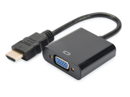 DIGITUS convertisseur HDMI vers VGA, noir, entrée: HDMI de