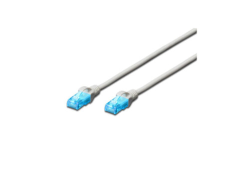 DIGITUS Câble patch, Cat. 5e, U/UTP, 2,0 m, gris