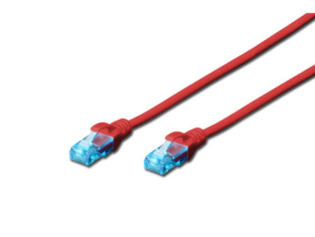 DIGITUS Câble patch, Cat. 5e, U/UTP, 2,0 m, rouge