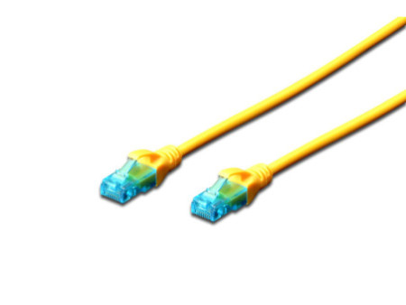 DIGITUS Câble patch, Cat. 5e, U/UTP, 2,0 m, jaune