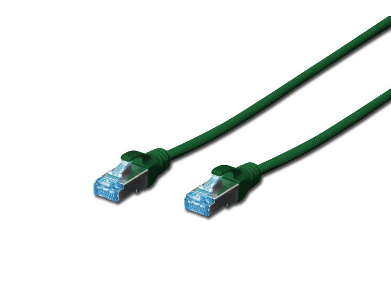 DIGITUS Câble patch Cat. 5e, SF/UTP, 1,0 m, vert