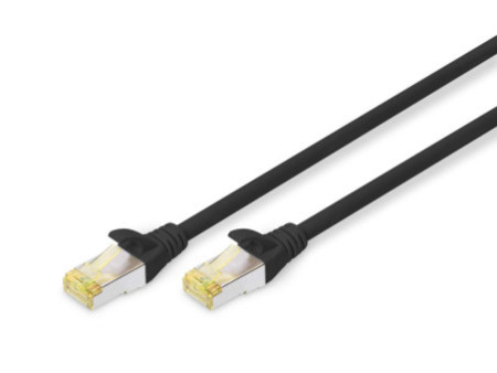 DIGITUS Câble de brassage Cat.6A, S/FTP, 1,0 m, noir