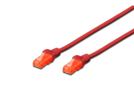 DIGITUS Câble patch, Cat. 6, U/UTP, 1,0 m, rouge
