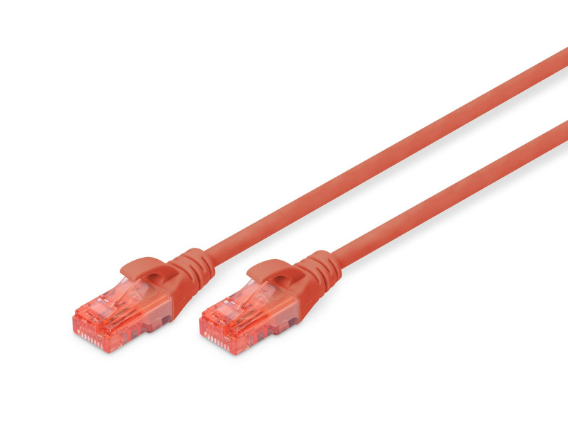 DIGITUS Câble patch, Cat. 6, U/UTP, 2,0 m, rouge
