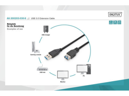 DIGITUS Rallonge USB 3.0, 3 m