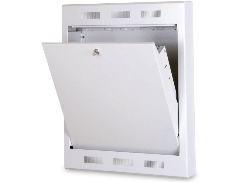 DIGITUS Coffret mural 19' Flush Mount, 2 U, gris clair