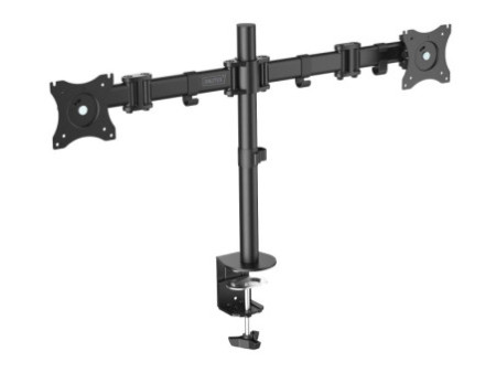 DIGITUS Support double écran universel, fixation par serrage