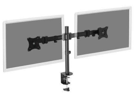 DIGITUS Support double écran universel, fixation par serrage