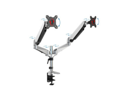 DIGITUS Support double écran LCD/LED, avec pince