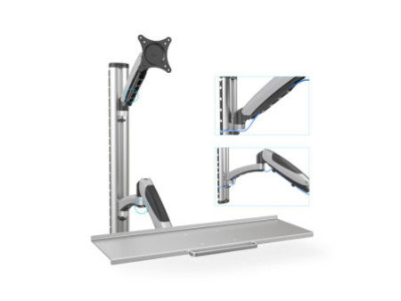 DIGITUS Support pour écran LCD/LED, avec porte-clavier