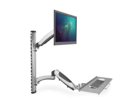 DIGITUS Support pour écran LCD/LED, avec porte-clavier