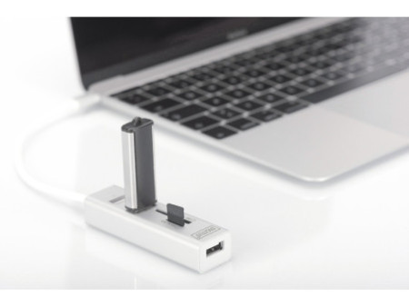 DIGITUS Hub USB-C stéréo OTG 3 ports / lecteur de cartes SD