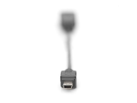 DIGITUS Câble adaptateur USB 2.0, mini USB-B - USB-A, 0,2 m