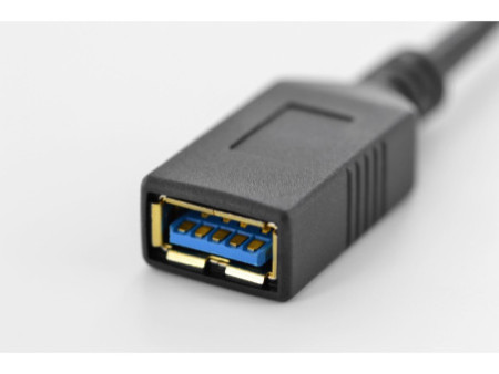 DIGITUS Câble adaptateur USB 3.0, USB-C - USB-A, 0,15 m