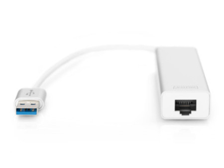 DIGITUS Hub USB 3.0 & adaptateur LAN Gigabit, 3 ports