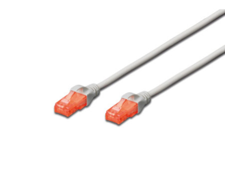 DIGITUS Câble de brassage, Cat. 6, U/UTP, 20,0 m, gris