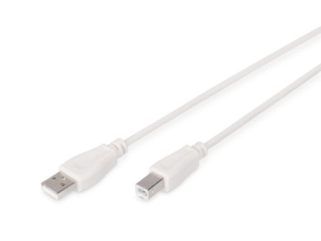 DIGITUS Câble de raccordement USB, fiche mâle USB-A - USB-B