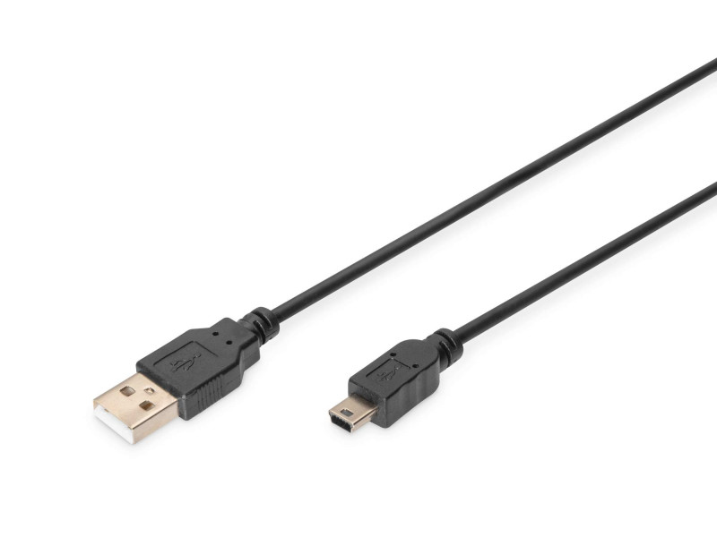 DIGITUS Câble de raccordement USB 2.0, USB-A - USB-B mini,