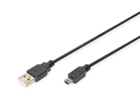 DIGITUS Câble de raccordement USB 2.0, USB-A - USB-B mini,