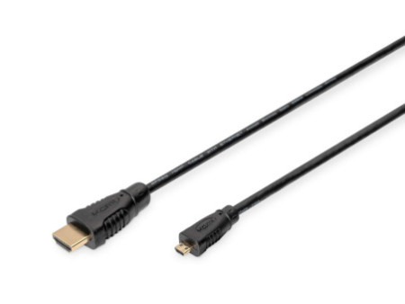 DIGITUS Câble High Speed, HDMI-A - HDMI-D micro