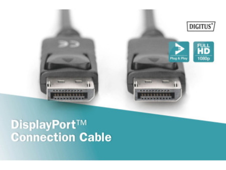 DIGITUS Câble de raccordement DisplayPort 1.1a, DP-DP, 5,0 m