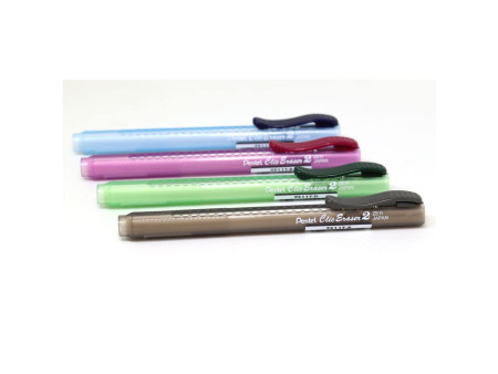 Pentel Stylo-gomme ClicEraser2 ZE11T, noir-transparent