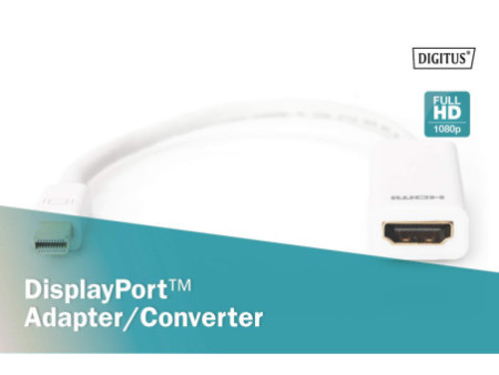 DIGITUS Adaptateur DisplayPort 1.1a, mDP - HDMI-A, 0,15 m
