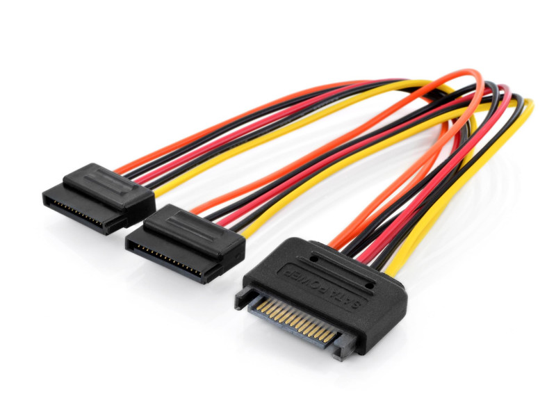 DIGITUS Câble d'alimentation interne en Y, SATA 15 broches