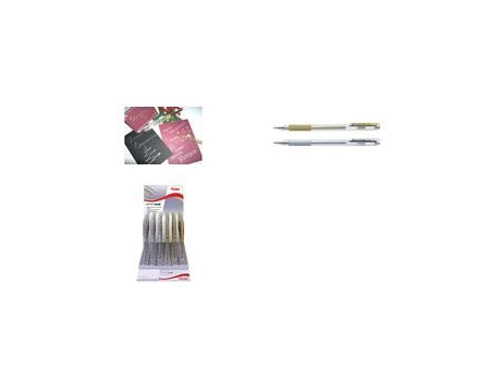 Pentel Roller gel K118, or et argent, présentoir de 72