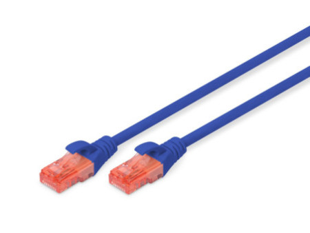 DIGITUS Câble de brassage, Cat. 6, U/UTP, 2,0 m, bleu