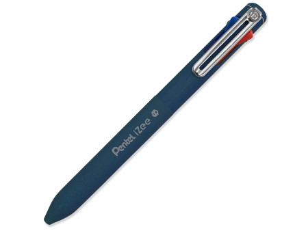 Pentel Stylo à bille rétractable 4 couleurs iZee, bleu foncé