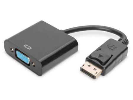 DIGITUS Câble adaptateur, DisplayPort - HD15, 0,15 m, noir