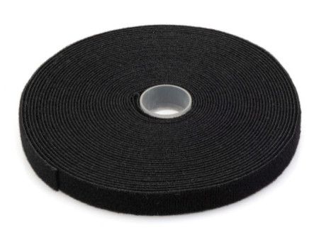 DIGITUS Lien auto-agrippant sur rouleau, 10 m, noir
