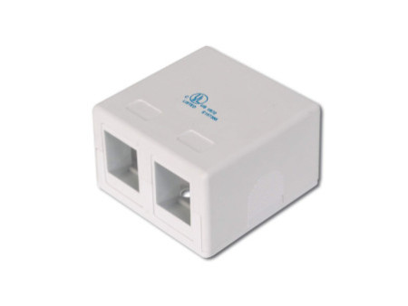 DIGITUS Boîtier vide pour 2 modules Keystone, blanc pur