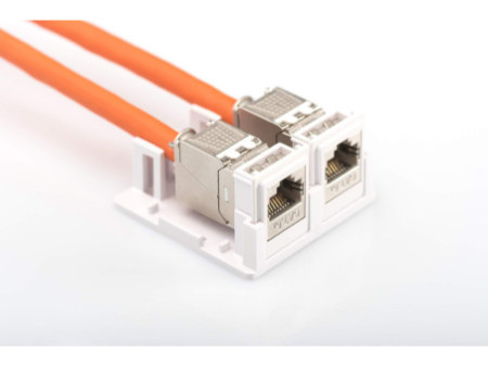 DIGITUS Boîtier vide pour 2 modules Keystone, blanc pur