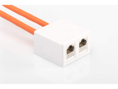 DIGITUS Boîtier vide pour 2 modules Keystone, blanc pur