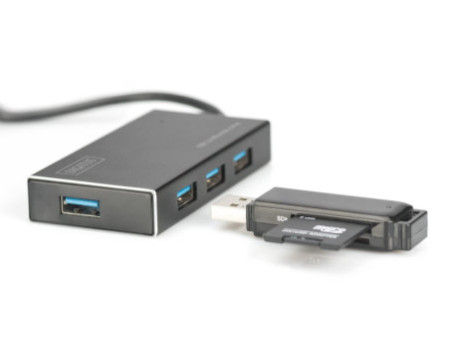 DIGITUS Hub USB 3.0 Super Speed, 4 ports, avec alimentation