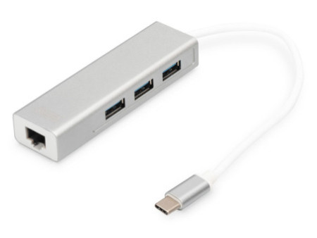 DIGITUS Hub USB 3.0 Super Speed, 3 ports + éthernet