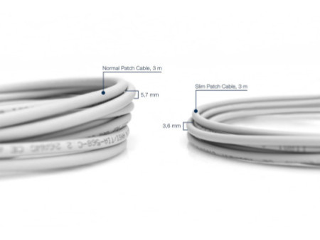 DIGITUS Câble de brassage Slim, Cat.6A, U/UTP, 1,0 m