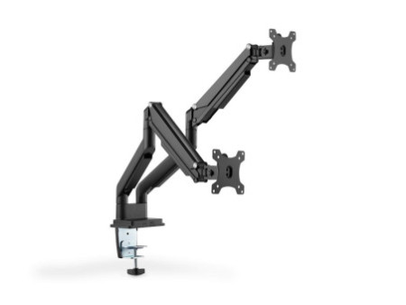 DIGITUS Support double écran universel, fixation par serrage