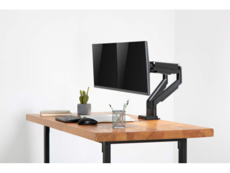 DIGITUS Support double écran universel, fixation par serrage