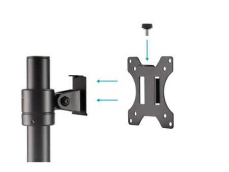 DIGITUS Support colonne pour écran simple universel