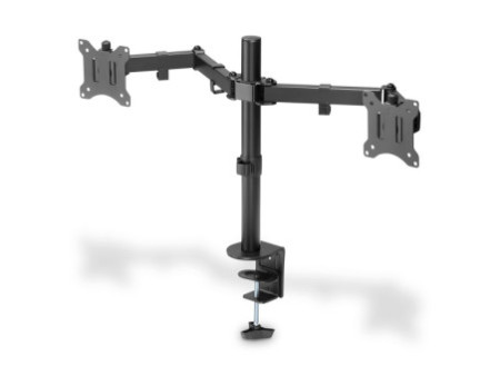DIGITUS Support double écran universel, fixation par serrage
