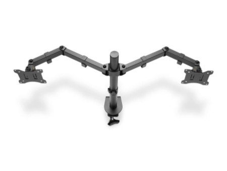 DIGITUS Support double écran universel, fixation par serrage