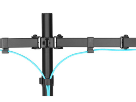 DIGITUS Support double écran universel, fixation par serrage