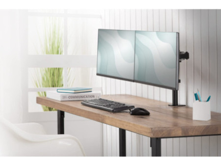 DIGITUS Support double écran universel, fixation par serrage