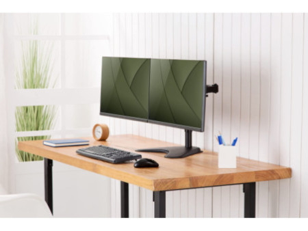 DIGITUS Support double écran universel, noir