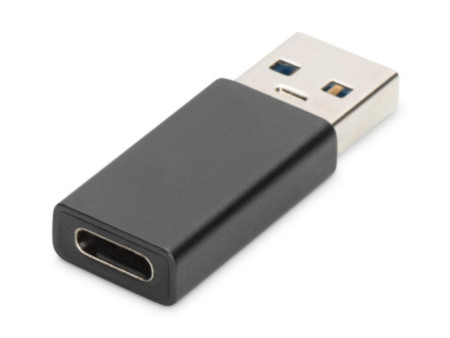 DIGITUS Adaptateur USB Type-C, USB A - USB-C, noir