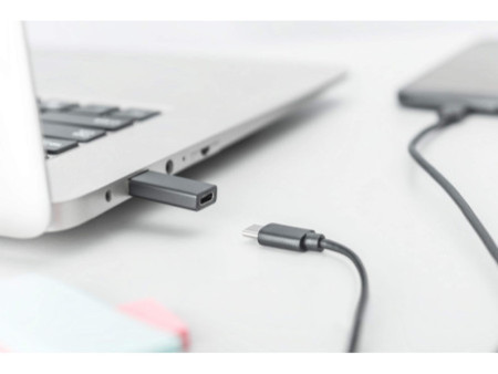 DIGITUS Adaptateur USB Type-C, USB A - USB-C, noir